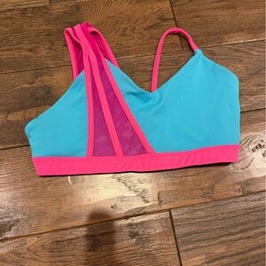 Tiger Friday Chica Crop Top BubbleYum color (Hot Pink and Blue) Women's size S